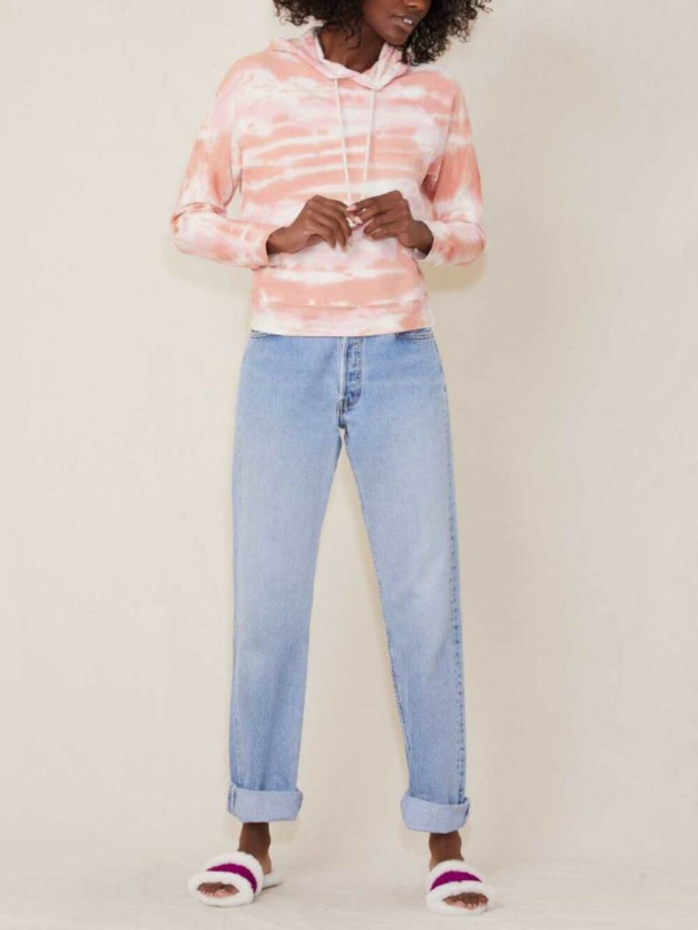 MOTHER The Square Hoodie in Sugar Plum Fairy Large